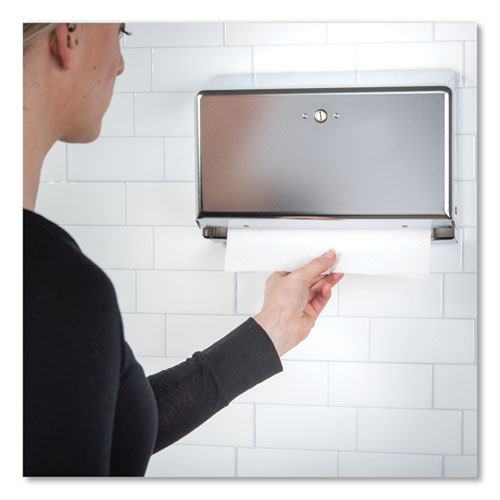 San Jamar Mini C-Fold-Multifold Towel Dispenser, 11.13 x 3.88 x 7.88, Chrome T1950XC