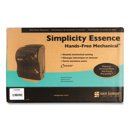 San Jamar Simplicity Mechanical Roll Dispenser, 12.38 x 9.5 x 14.63, Black Pearl T7490TBK