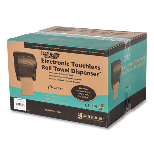 San Jamar Tear-N-Dry Essence Touchless Towel Dispenser, 11.75 x 9.13 x 14.44, Black Pearl T8090TBK