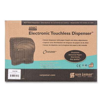 San Jamar Oceans Smart Essence Electronic Towel Dispenser, 11.88 x 9.1 x 14.4, Black T8490TBK