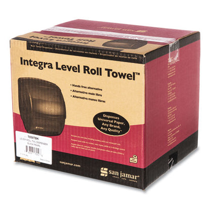 San Jamar Integra Lever Roll Towel Dispenser, 11.5 x 11.25 x 13.5, Black Pearl T850TBK