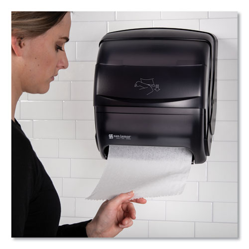 San Jamar Integra Lever Roll Towel Dispenser, 11.5 x 11.25 x 13.5, Black Pearl T850TBK