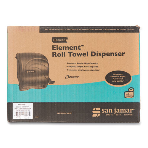 San Jamar Element Lever Roll Towel Dispenser, Oceans, 12.5 x 8.5 x 12.75, Black Pearl T990TBK