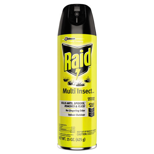 Raid Multi Insect Killer, 15 oz Aerosol Can, 12-Carton 300819
