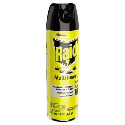 Raid Multi Insect Killer, 15 oz Aerosol Can, 12-Carton 300819