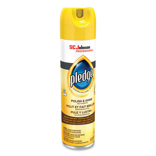 Pledge Furniture Polish, Lemon, 14.2 oz Aerosol Spray, 6-Carton 301168