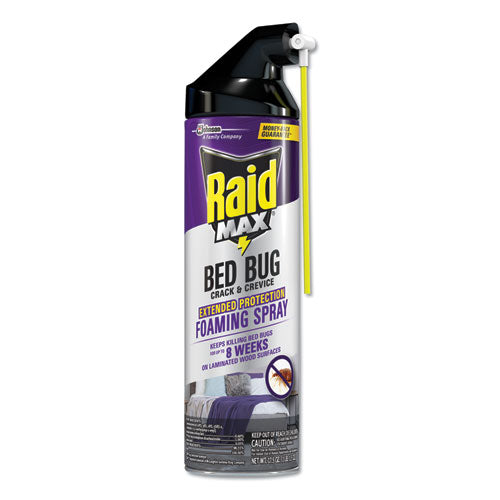 Raid Foaming Crack and Crevice Bed Bug Killer, 17.5 oz, Aerosol, 6-Carton 305739