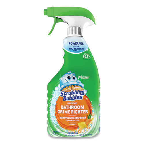 Scrubbing Bubbles Multi Surface Bathroom Cleaner, Citrus Scent, 32 oz Spray Bottle, 8-Carton 306111