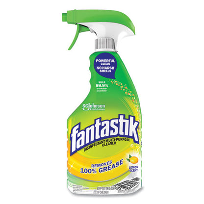 Fantastik Disinfectant Multi-Purpose Cleaner Lemon Scent, 32 oz Spray Bottle, 8-Carton 306388