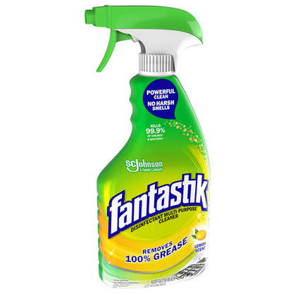 Fantastik Disinfectant Multi-Purpose Cleaner Lemon Scent, 32 oz Spray Bottle, 8-Carton 306388