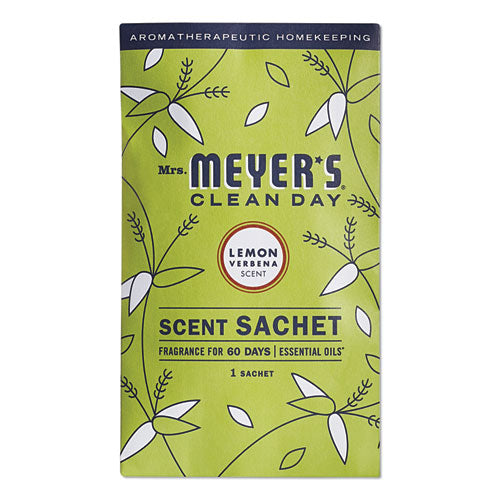 Mrs. Meyer's Clean Day Scent Sachets, Lemon Verbena, 0.05 lbs Sachet, 18-Carton 308114