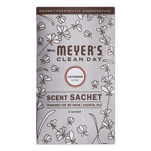 Mrs. Meyer's Clean Day Scent Sachets, Lavender, 0.05 lbs Sachet, 18-Carton 308115