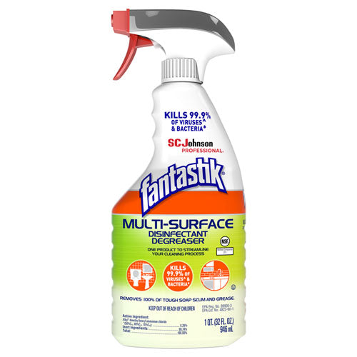Fantastik Herbal Multi-Surface Disinfectant Degreaser 32 oz Spray Bottle (8 Pack) 311836