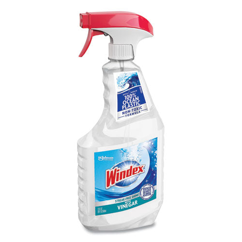 Windex Multi-Surface Vinegar Cleaner, Fresh Clean Scent, 23 oz Spray Bottle, 8-Carton 312620