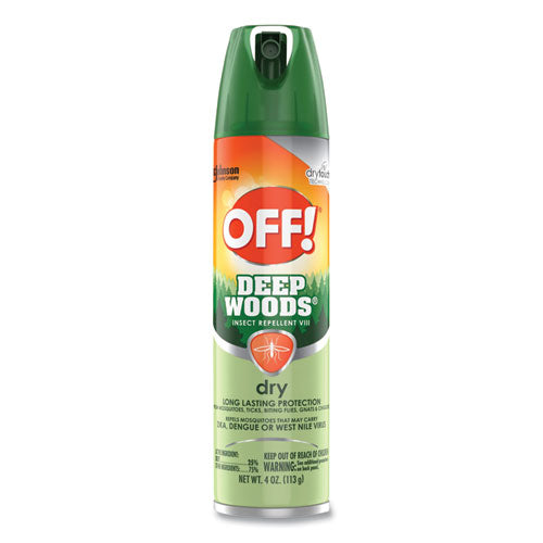 OFF! Deep Woods Dry Insect Repellent, 4 oz, Aerosol, Neutral, 12-Carton 616304