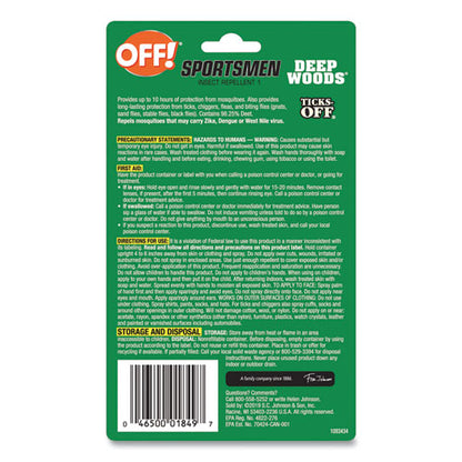 OFF! Deep Woods Sportsmen Insect Repellent, 1 oz Spray Bottle 317188