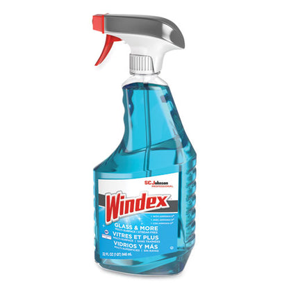 Windex Ammonia-D Glass Cleaner, Fresh, 32 oz Spray Bottle, 8-Carton 322338