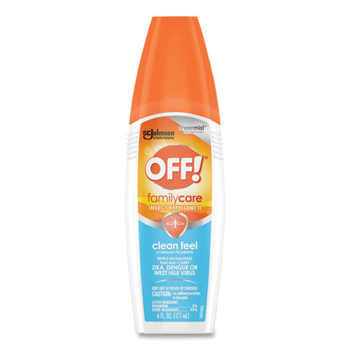 OFF! FamilyCare Clean Feel Spray Insect Repellent, 6 oz Spray Bottle, 12-Carton 629380
