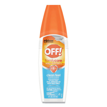 OFF! FamilyCare Clean Feel Spray Insect Repellent, 6 oz Spray Bottle, 12-Carton 629380