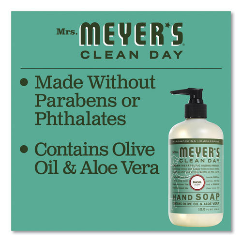 Mrs. Meyer's Clean Day Liquid Hand Soap, Basil, 12.5 oz 651344
