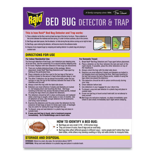 Raid Bed Bug Detector and Trap, 17.5 oz, Aerosol 674798