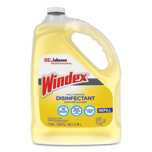 Windex Multi-Surface Disinfectant Cleaner, Citrus, 1 gal Bottle, 4-Carton 682265