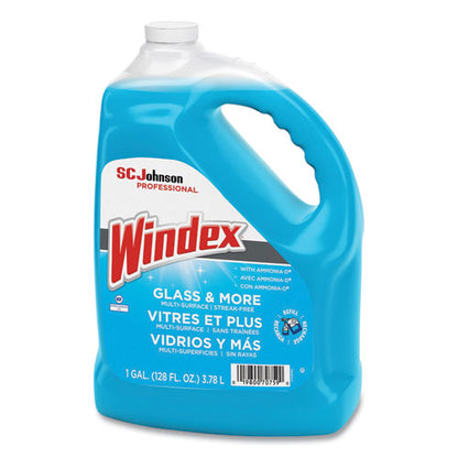 Windex Glass Cleaner with Ammonia-D, 1 gal Bottle, 4-Carton 696503