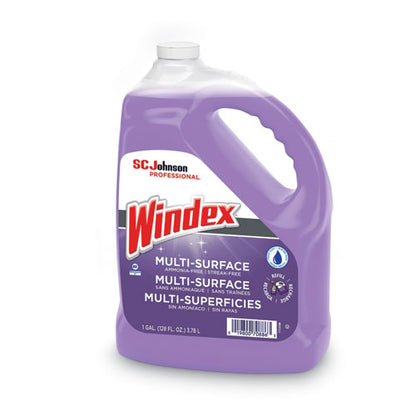 Windex Non-Ammoniated Glass-Multi Surface Cleaner, Pleasant Scent, 128 oz Bottle 697262