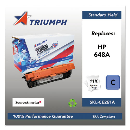 Triumph 751000NSH1115 Remanufactured CE261A (648A) Toner, 11,000 Page-Yield, Cyan SKL-CE261A