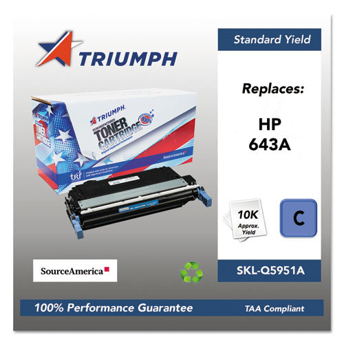 Triumph 751000NSH0284 Remanufactured Q5951A (643A) Toner, 10,000 Page-Yield, Cyan SKL-Q5951A