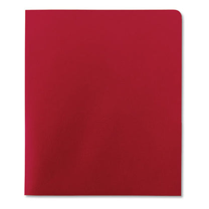 Smead Two-Pocket Folder, Textured Paper, 100-Sheet Capacity, 11 x 8.5, Red, 25-Box 87859