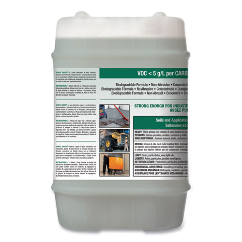 Simple Green Industrial Cleaner and Degreaser, Concentrated, 5 gal, Pail 2700000113006