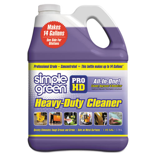 Simple Green Pro HD Heavy-Duty Cleaner, Unscented, 1 gal Bottle, 4-Carton 2110000413421