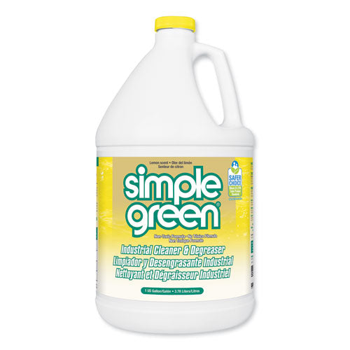 Simple Green Industrial Cleaner and Degreaser, Concentrated, Lemon, 1 gal Bottle, 6-Carton 3010200614010