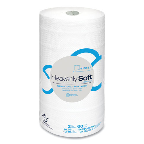 Papernet Heavenly Soft Kitchen Paper Towel, Special, 8" x 11", White, 60-Roll, 30 Rolls-Carton 410131