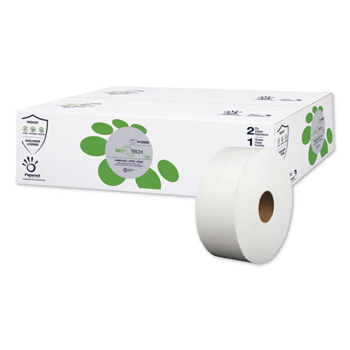 Papernet BioTech Toilet Tissue, Septic Safe, 2-Ply, White, 3.3" x 1,000 ft, 12 Rolls-Carton 415595