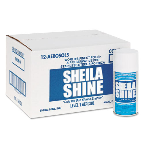 Sheila Shine Stainless Steel Cleaner and Polish, 10 oz Aerosol Spray, 12-Carton SS10