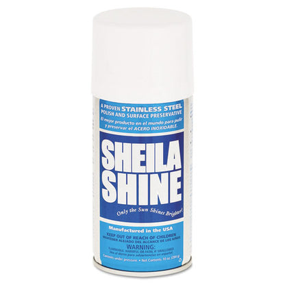 Sheila Shine Stainless Steel Cleaner and Polish, 10 oz Aerosol Spray, 12-Carton SS10
