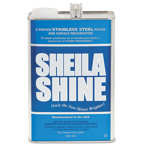Sheila Shine Low VOC Stainless Steel Cleaner and Polish, 1 gal Can, 4-Carton SSCA128