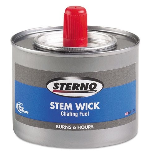 Sterno Chafing Fuel Can With Stem Wick, Methanol,1.89g, Six-Hour Burn, 24-Carton STE 10102