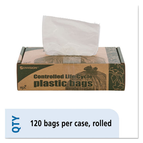 Stout by Envision Controlled Life-Cycle Plastic Trash Bags, 13 gal, 0.7 mil, 24" x 30", White, 120-Box G2430W70
