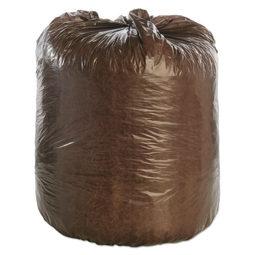 Stout by Envision Controlled Life-Cycle Plastic Trash Bags, 30 gal, 0.8 mil, 30" x 36", Brown, 60-Box G3036B80
