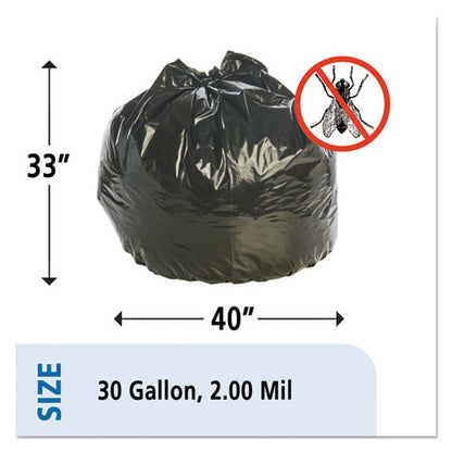 Stout by Envision Insect-Repellent Trash Bags, 30 gal, 2 mil, 33" x 40", Black, 90-Box P3340K20