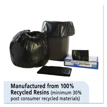 Stout by Envision Total Recycled Content Plastic Trash Bags, 30 gal, 1.3 mil, 30" x 39", Brown-Black, 100-Carton T3039B13