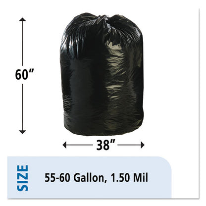 Stout by Envision Total Recycled Content Plastic Trash Bags, 60 gal, 1.5 mil, 38" x 60", Brown-Black, 100-Carton T3860B15