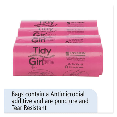Tidy Girl Feminine Hygiene Sanitary Disposal Bags, 4" x 10", Natural, 600-Carton TG-7514P10