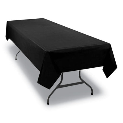 Tablemate Table Set Rectangular Table Covers, Heavyweight Plastic, 54" x 108", Black, 6-Pack 549-BK