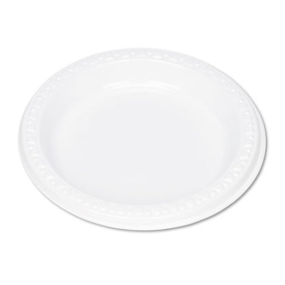 Tablemate Plastic Dinnerware, Plates, 6" dia, White, 125-Pack 6644WH