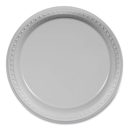 Tablemate Plastic Dinnerware, Plates, 10.25" dia, White, 125-Pack 10644WH