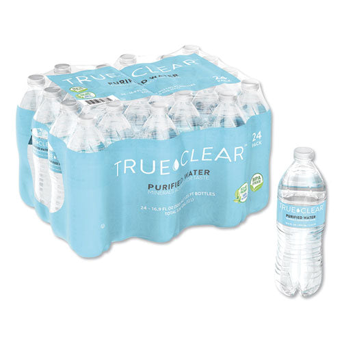 True Clear Purified Bottled Water, 16.9 oz Bottle, 24 Bottles-Carton TRC05L24CT